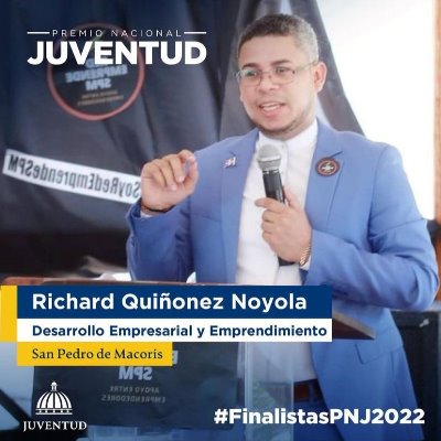 Richard quiñonez finalista premio nacional de la juventud 2022